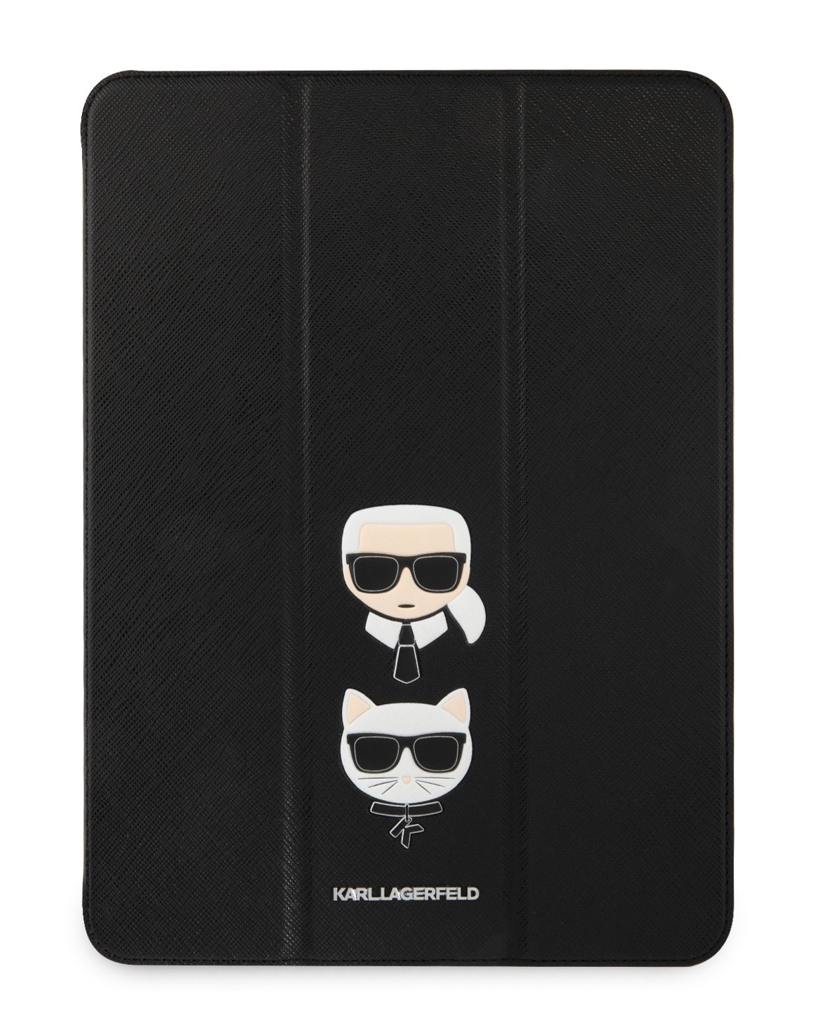 Levně Pouzdro na tablet Karl Lagerfeld and Choupette Head Saffiano KLFC11OKCK pro Apple iPad Pro 11, černá