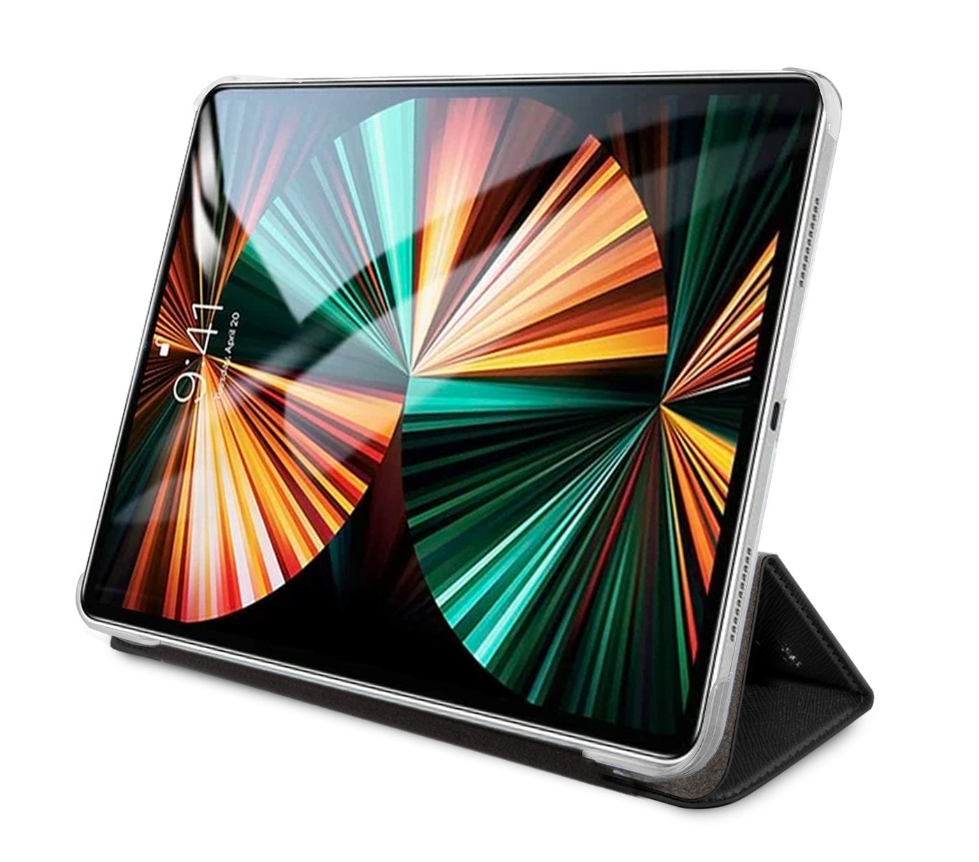 Pouzdro na tablet Karl Lagerfeld and Choupette Head Saffiano KLFC11OKCK pro Apple iPad Pro 11, černá