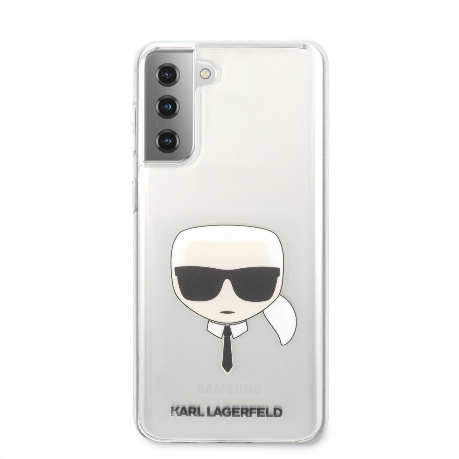 Karl Lagerfeld PC/TPU Head zadní kryt KLHCS21MKTR pro Samsung Galaxy S21+, transparentní