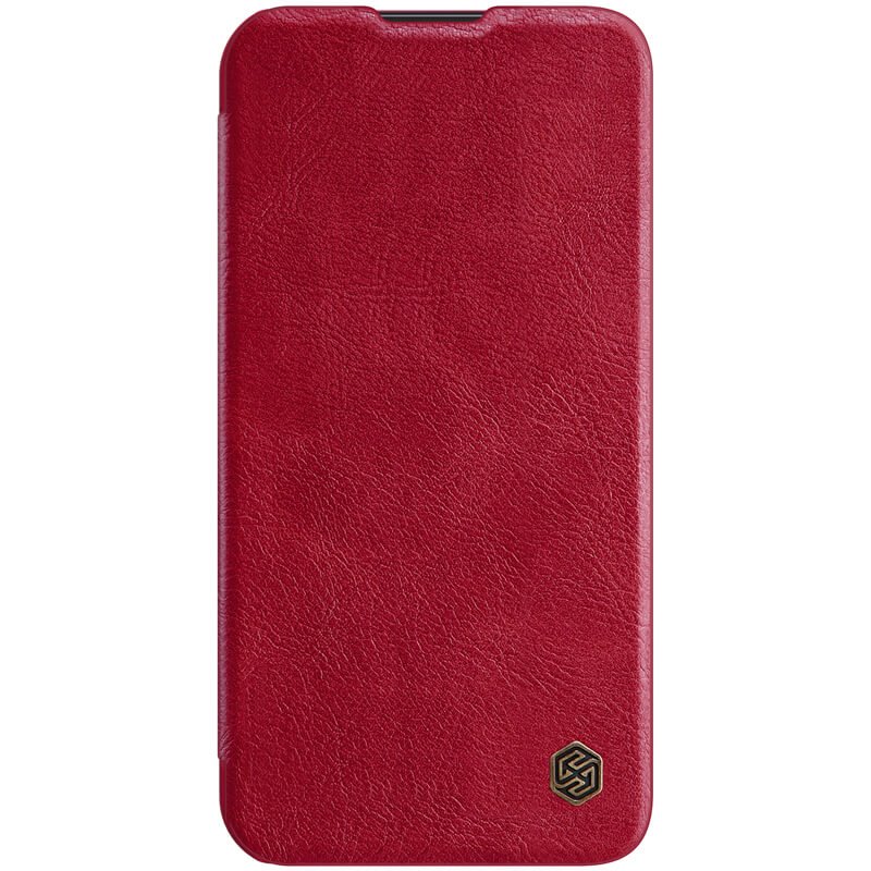 Levně Flipové pouzdro Nillkin Qin Book PRO pro Apple iPhone 13 Pro Max, červená