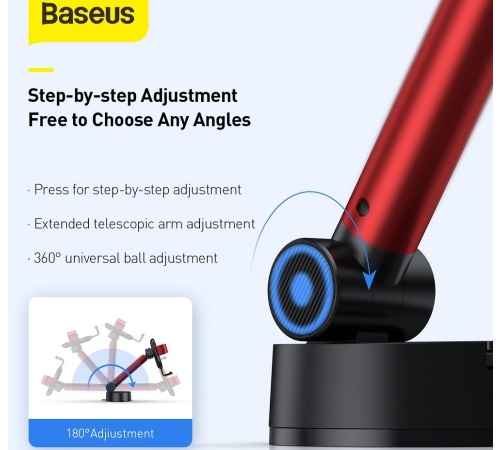 Držák do auta BASEUS Simplism Gravity SUYL-JY09, gravitační, červená