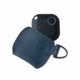 Kožené pouzdro FIXED Smile Case se smart trackerem FIXED Smile Pro, modrá