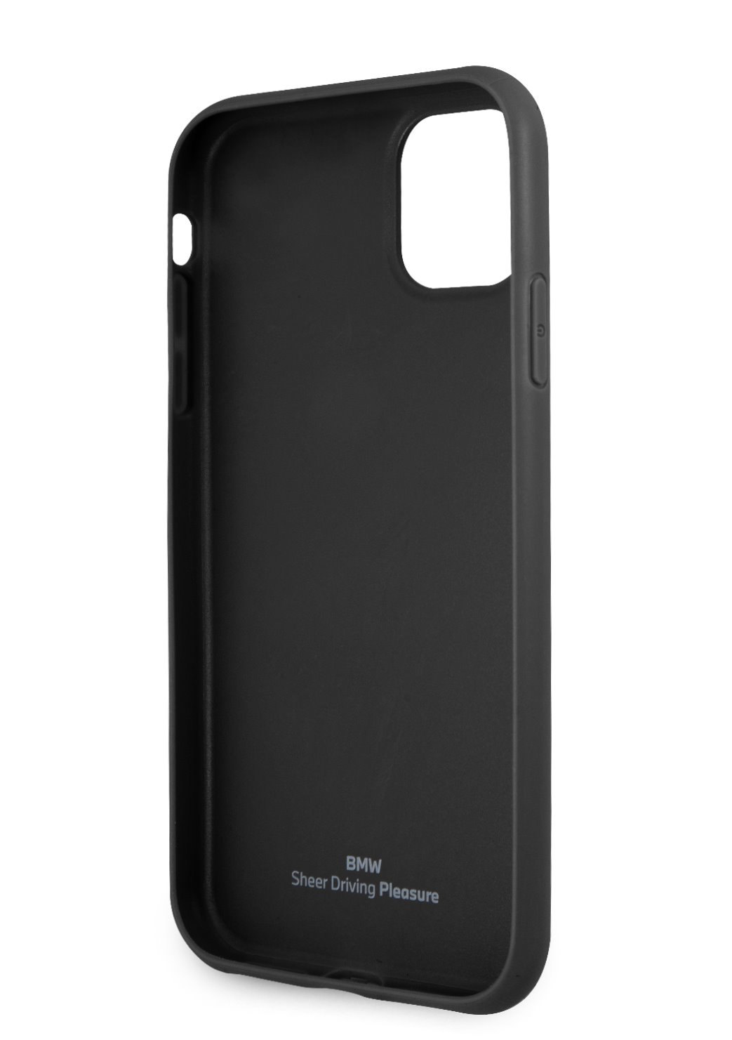 Ochranný kryt BMW Signature Leather Lower BMHCN61RSWPK Stripe pro Apple iPhone 11, černá