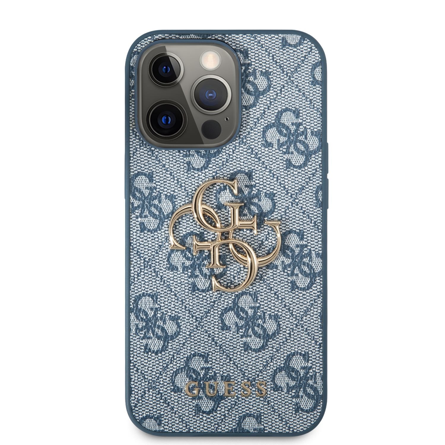 Levně Zadní kryt Guess Big 4G Metal Logo Case pro Apple iPhone 13 mini, modrá