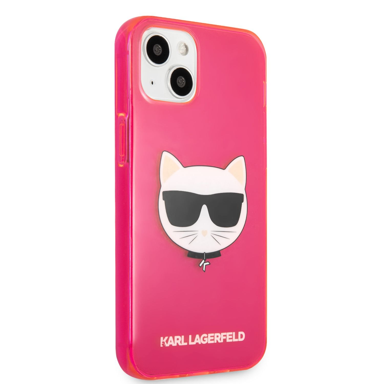 Silikonové pouzdro Karl Lagerfeld TPU Choupette Head KLHCP13MCHTRP pro Apple iPhone 13, růžová