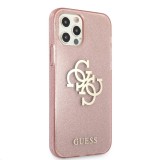 Zadní kryt Guess TPU Big 4G Full Glitter GUHCP13SPCUGL4GPI pro Apple iPhone 13 mini, růžová