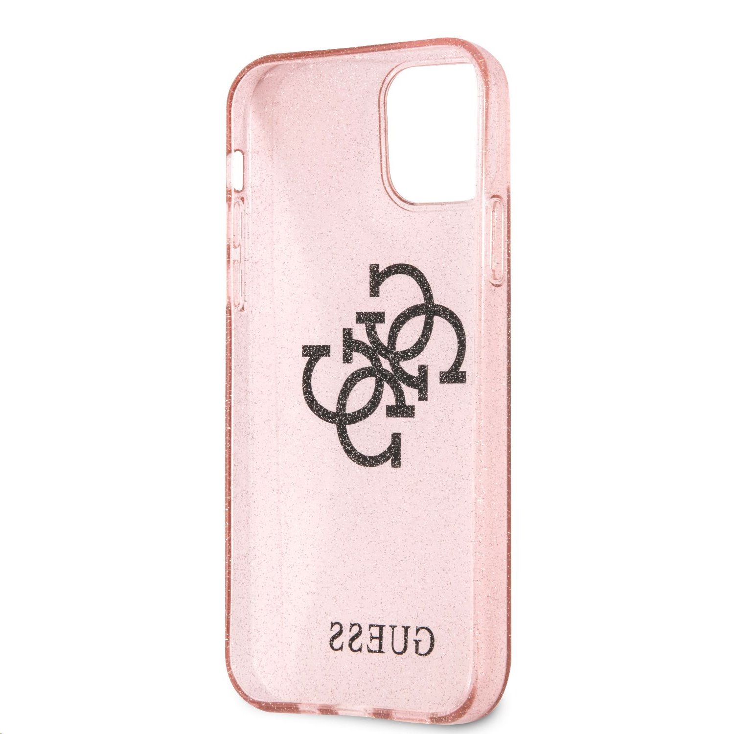 Zadní kryt Guess TPU Big 4G Full Glitter GUHCP13SPCUGL4GPI pro Apple iPhone 13 mini, růžová