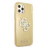 Zadní kryt Guess TPU Big 4G Full Glitter GUHCP13LPCUGL4GGO pro Apple iPhone 13 Pro, zlatá