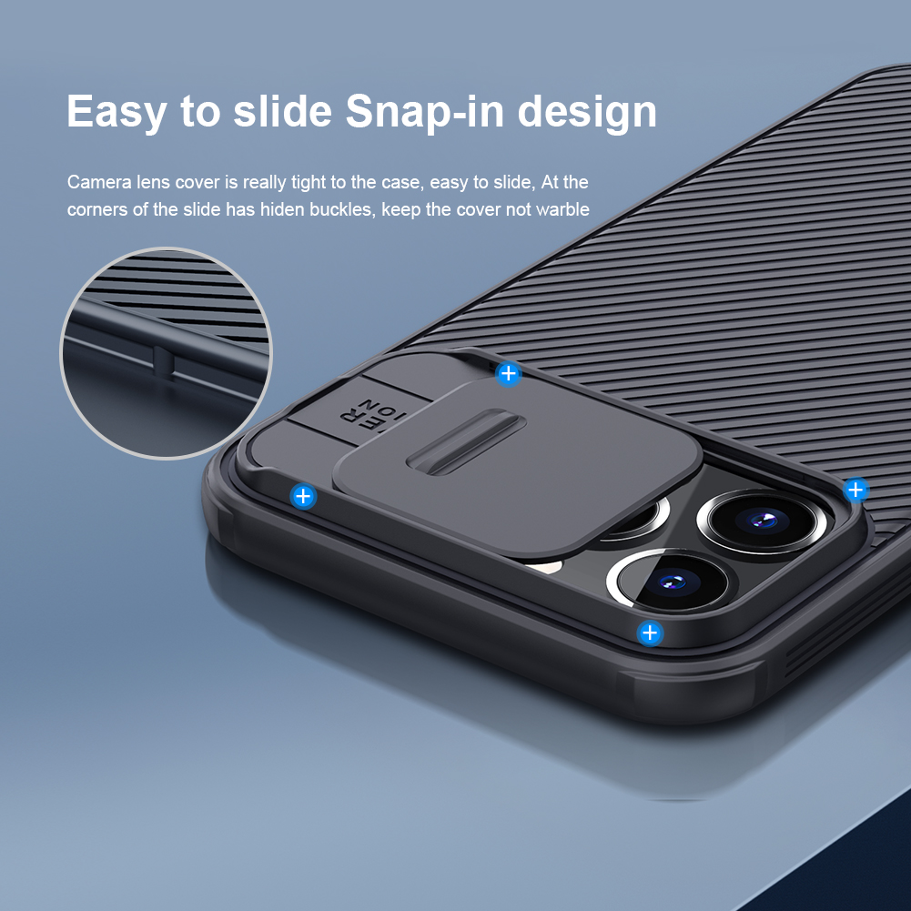 Zadní kryt Nillkin CamShield Pro Magnetic pro Apple iPhone 13 Pro Max, modrá