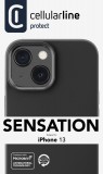 Silikonový kryt Cellularline Sensation pro Apple iPhone 13, černá