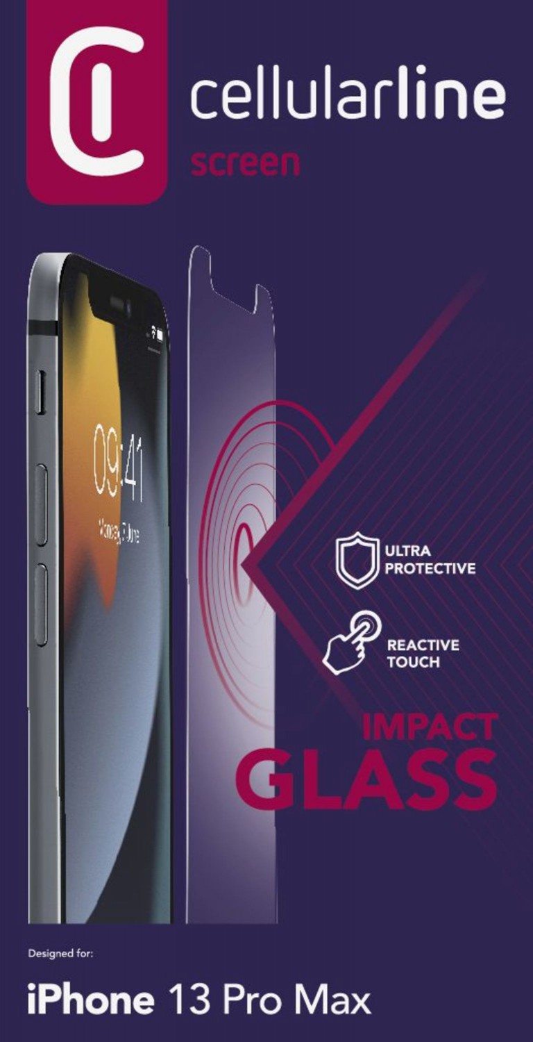 Levně Tvrzené sklo Cellularline Second Glass Ultra pro Apple iPhone 13 Pro Max