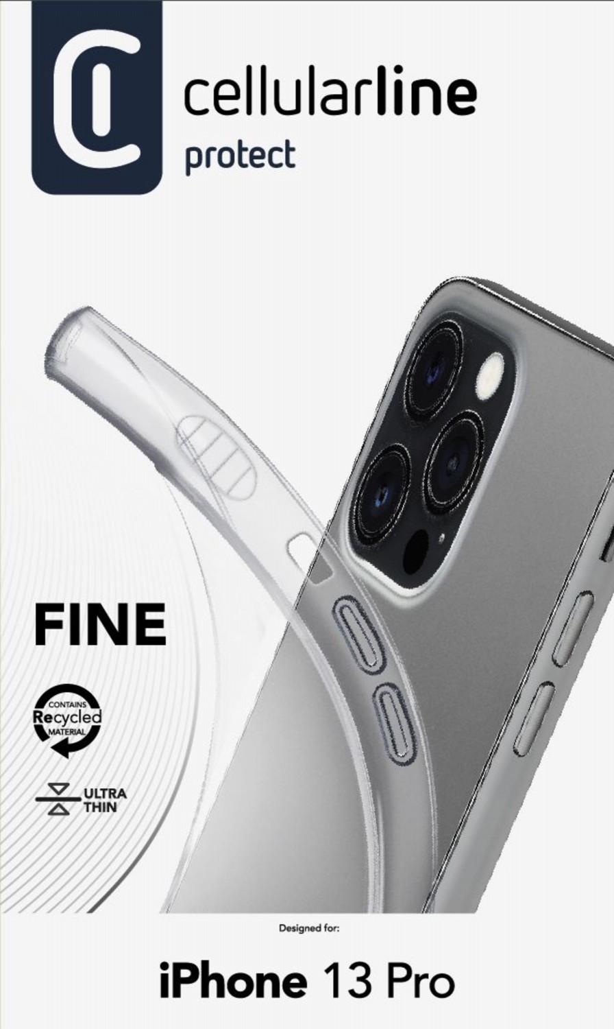 CellularLine Fine extratenký zadní kryt pro Apple iPhone 13 Pro, transparentní