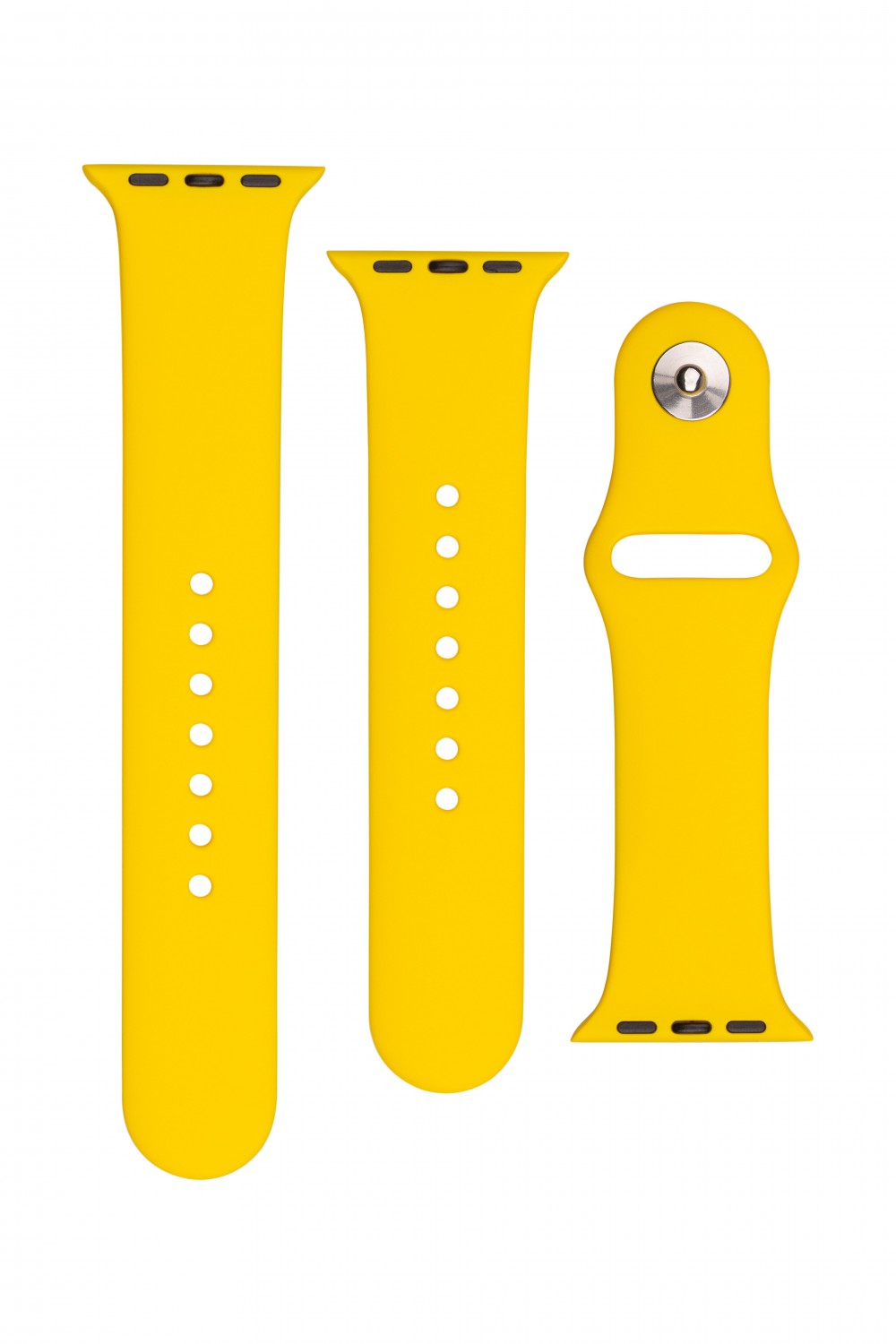 Set silikonových řemínků FIXED Silicone Strap pro Apple Watch 42/44/45 mm, žlutá