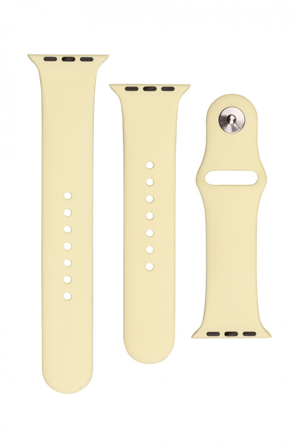 Set silikonových řemínků FIXED Silicone Strap pro Apple Watch 38/40/41 mm, světle žlutá
