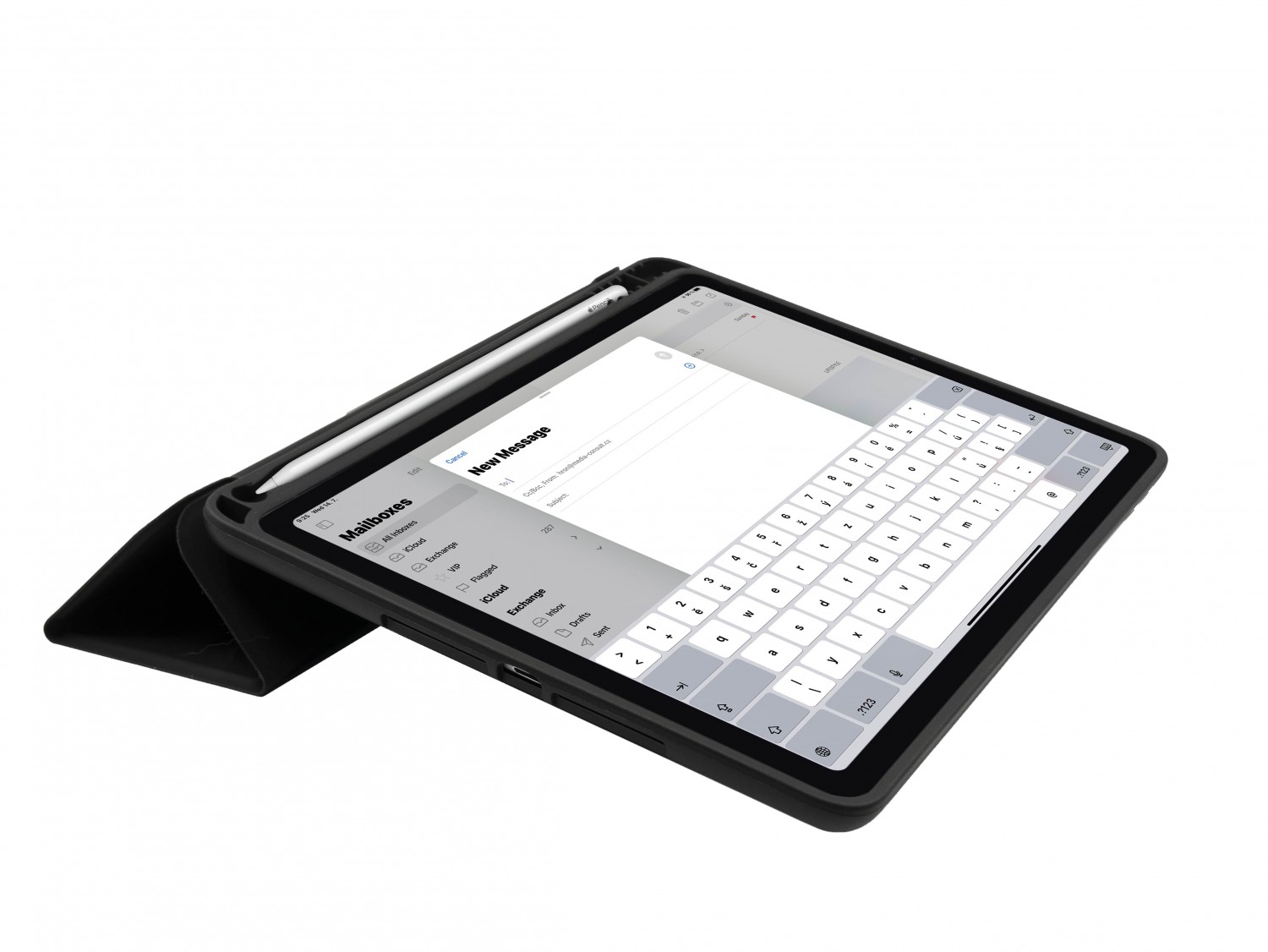 FIXED Padcover+ flipové pouzdro pro Apple iPad (2018)/ iPad (2017)/Air, černá