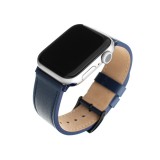 Kožený řemínek FIXED Leather Strap pro Apple Watch 42mm/44mm, modrá