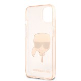 Zadní kryt Karl Lagerfeld TPU Full Glitter Karl Head KLHCP13SKHTUGLGO pro Apple iPhone 13 mini, zlatá