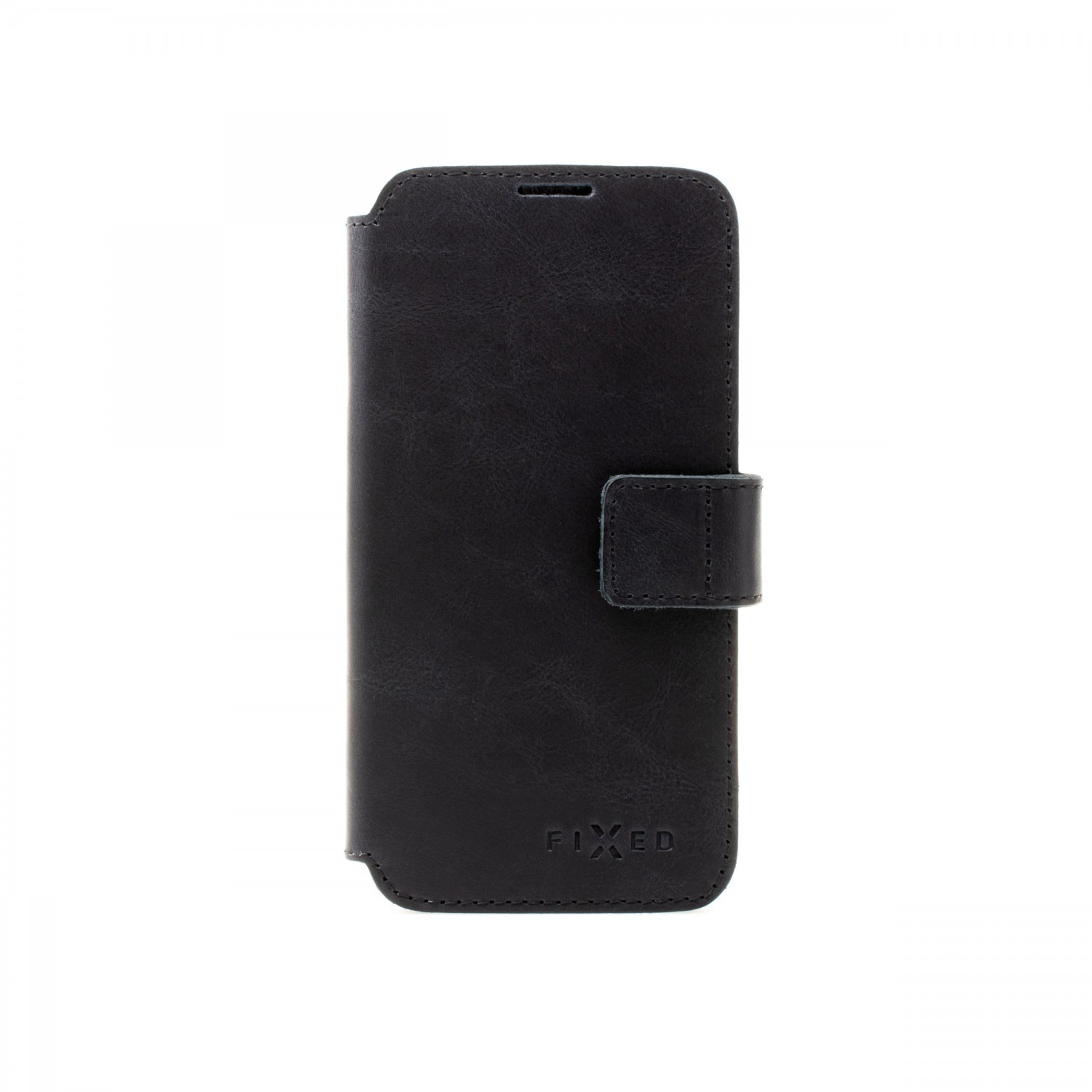 Kožené pouzdro typu kniha FIXED ProFit s podporou MagSafe pro Apple iPhone 13 Pro, černá