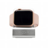 Hliníkový stojánek FIXED Frame Watch 2 na stůl pro Apple Watch, stříbrná