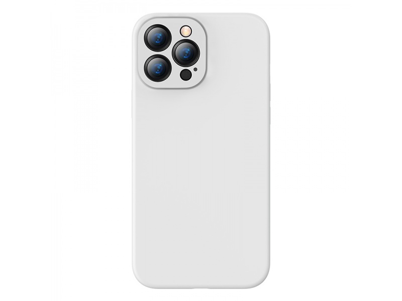 Levně Baseus Liquid Gel ochranné pouzdro Apple iPhone 13 Pro, bílá