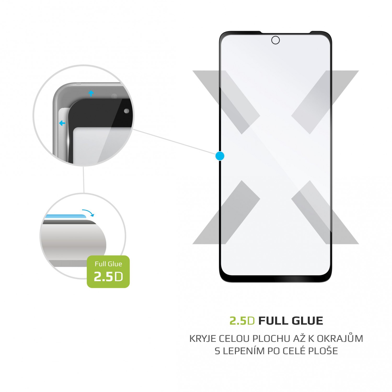 Levně Tvrzené sklo FIXED Full-Cover pro Motorola Edge 20 Lite, černá