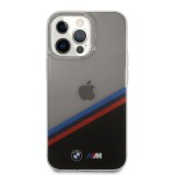 BMW M Tricolor Stripes zadní kryt BMHCP13XMHLPK Apple iPhone 13 Pro Max, transparentní
