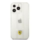 Ferrari 3D Stripes zadní kryt, pouzdro, obal FES3SHCP13XTR Apple iPhone 13 Pro Max, transparentní