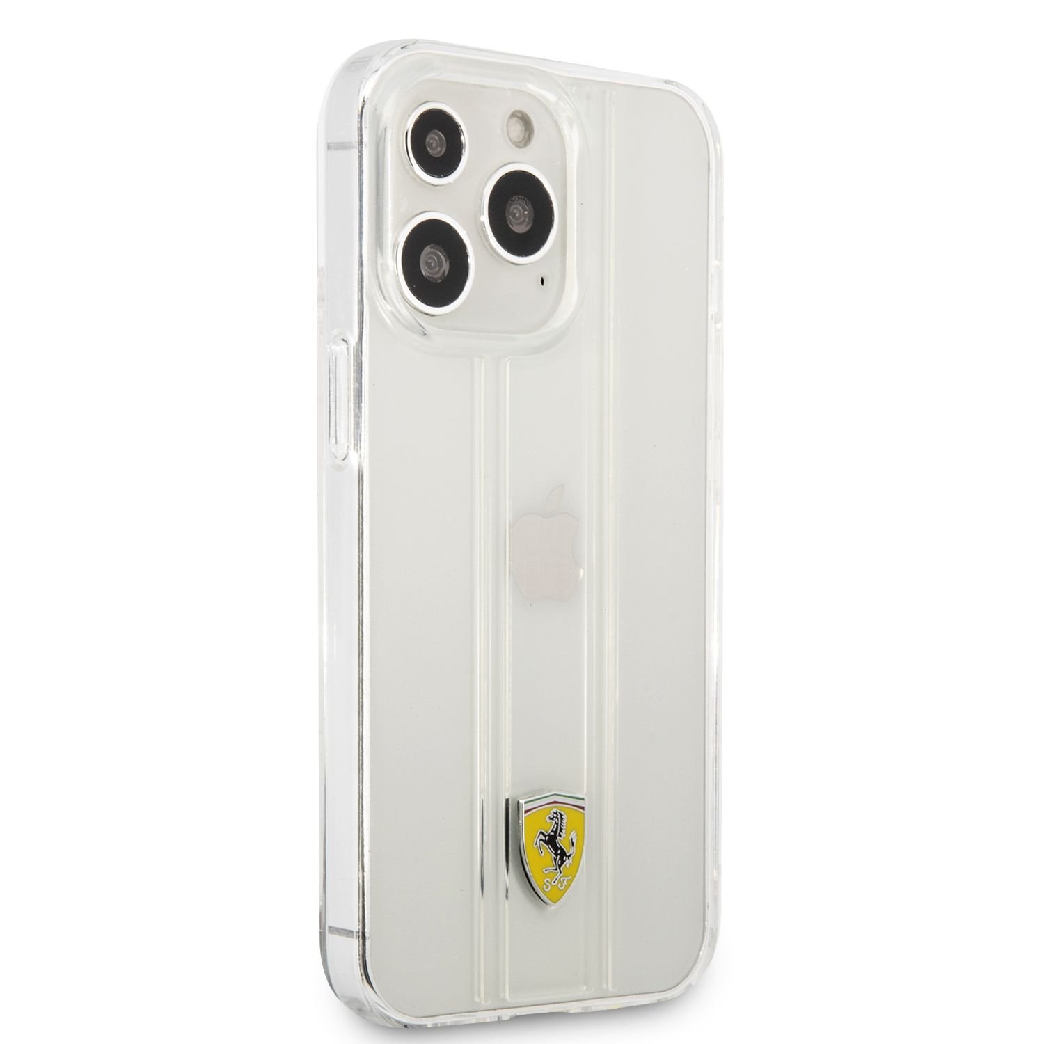 Ferrari 3D Stripes zadní kryt, pouzdro, obal FES3SHCP13XTR Apple iPhone 13 Pro Max, transparentní