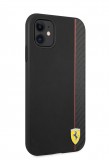 Ferrari On Track Stripe Carbon zadní kryt FESAXHCN61BK Apple iPhone 11, černá 
