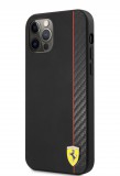 Ferrari On Track Stripe Carbon zadní kryt FESAXHCP12MBK Apple iPhone 12/12 Pro 6.1, černá