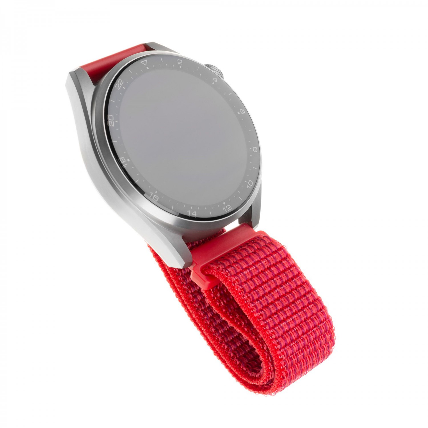 Levně Nylonový řemínek FIXED Nylon Strap pro smartwatch, šířka 20mm, červená