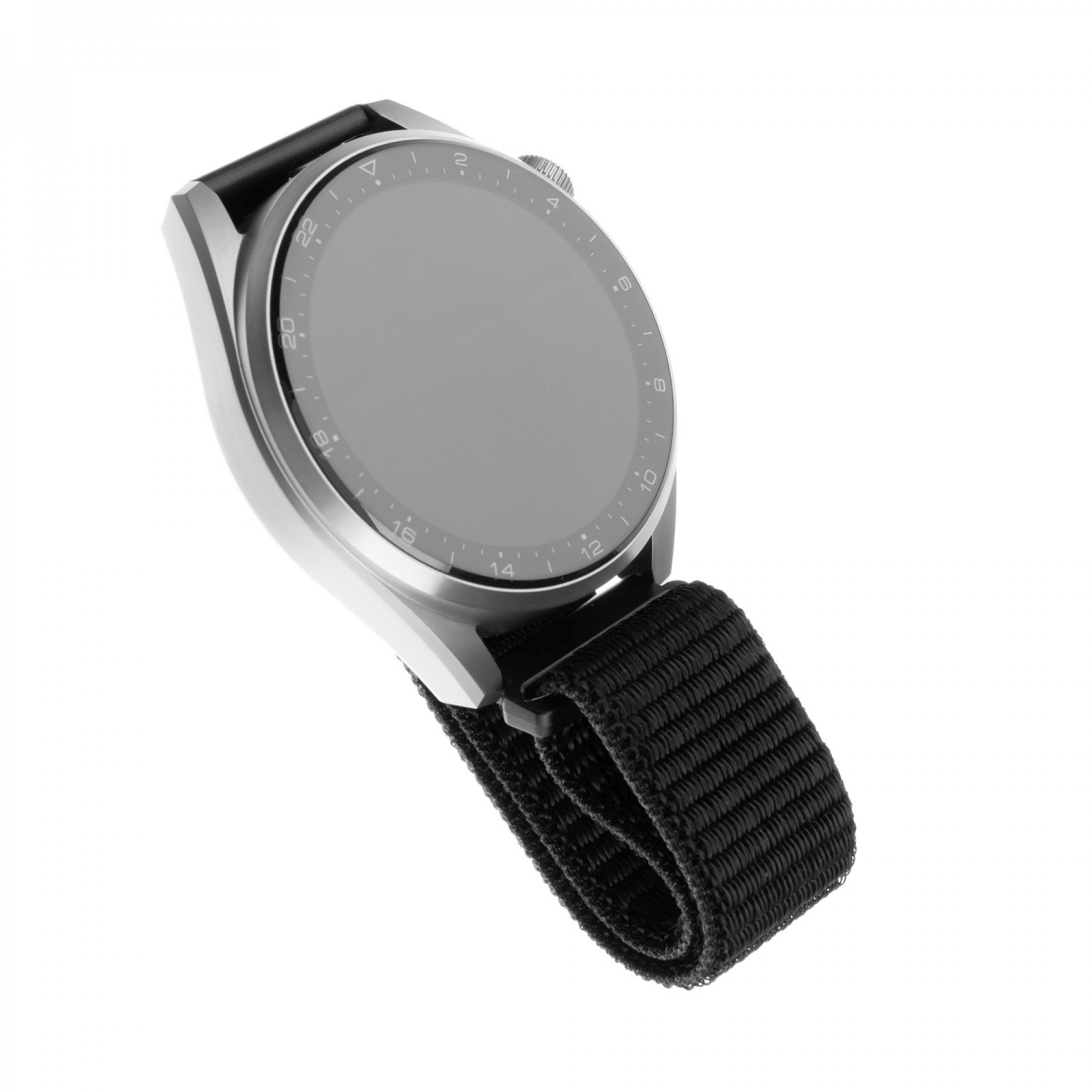 Levně Nylonový řemínek FIXED Nylon Strap pro smartwatch, šířka 22mm, černá