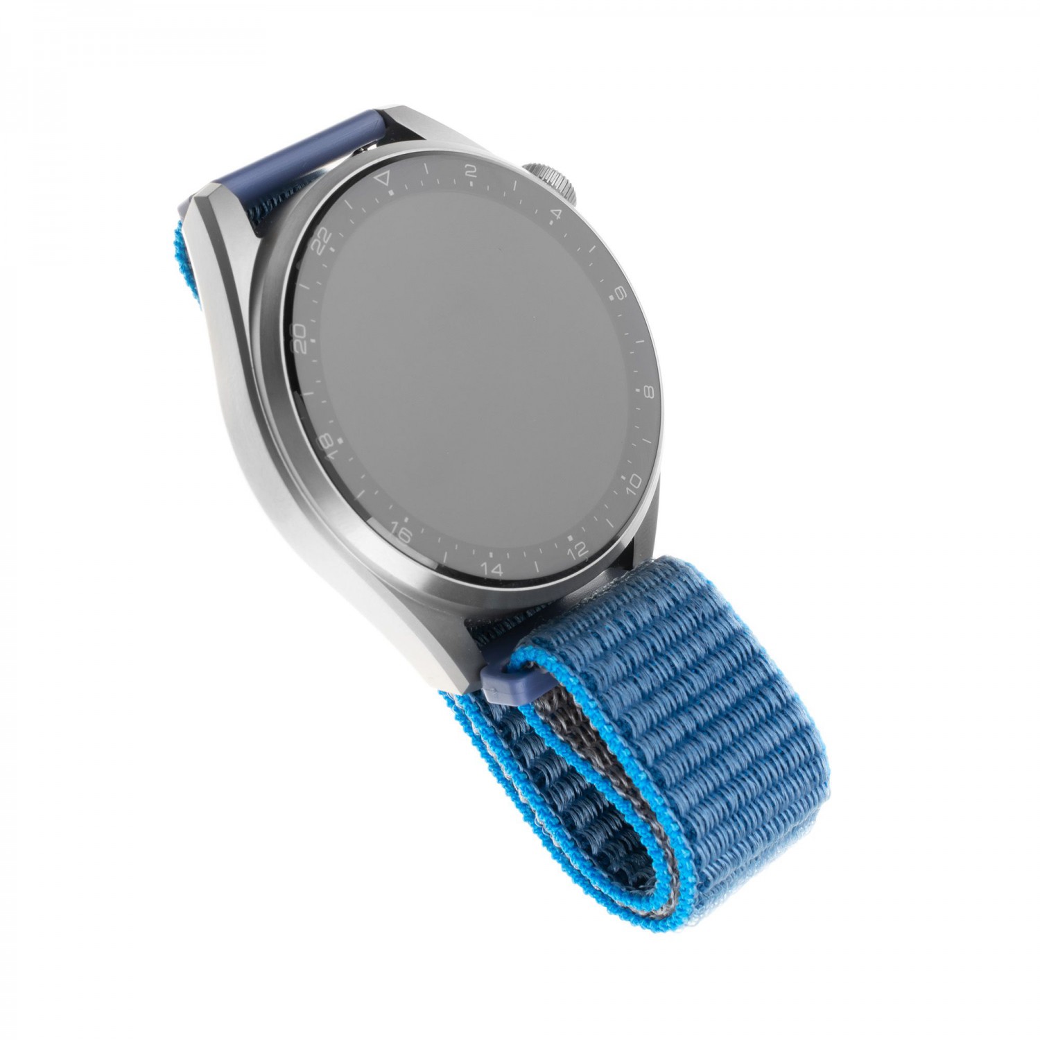 Levně Nylonový řemínek FIXED Nylon Strap pro smartwatch, šířka 22mm, temně modrá