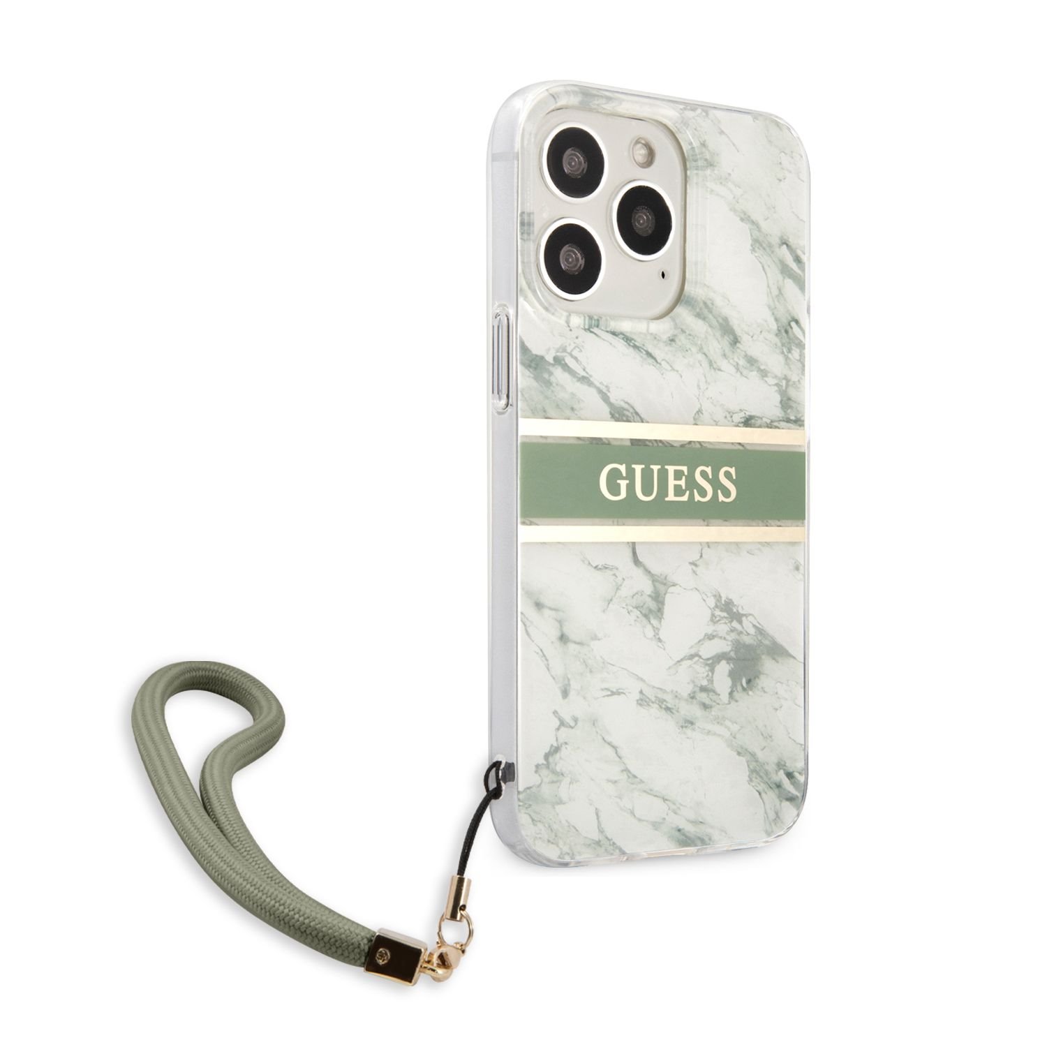 Guess Marble Stripe zadní kryt, pouzdro, obal GUHCP13XKMABGN Apple iPhone 13 Pro Max, zelená