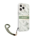 Guess Marble Stripe zadní kryt, pouzdro, obal GUHCP13LKMABGN Apple iPhone 13 Pro, zelená