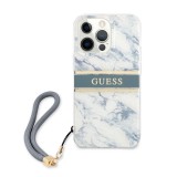 Guess Marble Stripe zadní kryt, pouzdro, obal GUHCP13XKMABBL Apple iPhone 13 Pro Max, modrá
