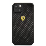 Ferrari Real Carbon zadní kryt, pouzdro, obal FEHCP13MFCABK Apple iPhone 13, černá 