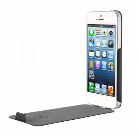 Bugatti Ultra Thin Flip Kožené Pouzdro Black pro iPhone 5