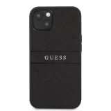 Zadní kryt Guess PU Leather Saffiano GUHCP13MPSASBBK pro Apple iPhone 13, černá