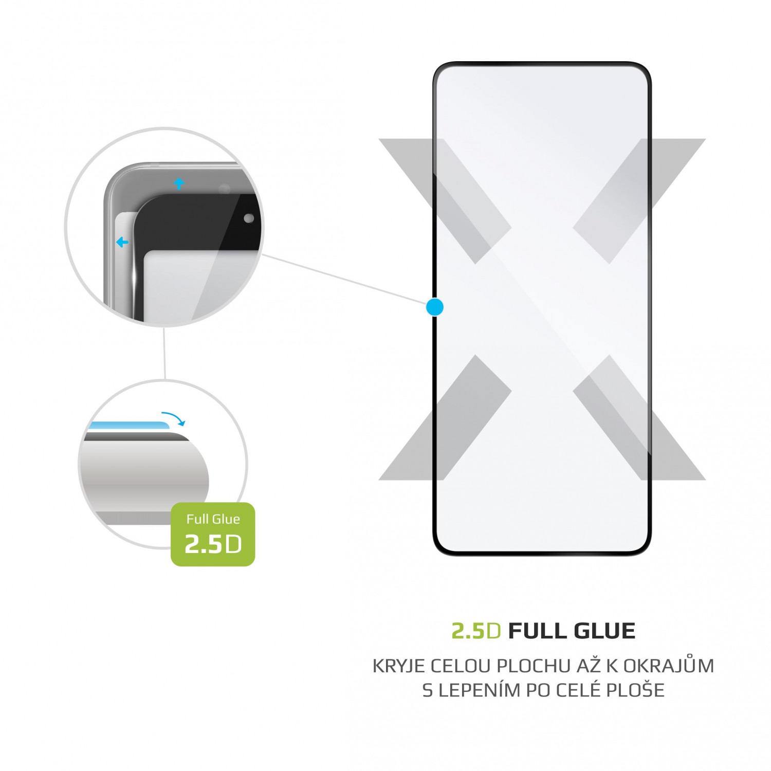 Levně Tvrzené sklo na Realme 8 Pro 5G, FIXED Full-Cover, černá