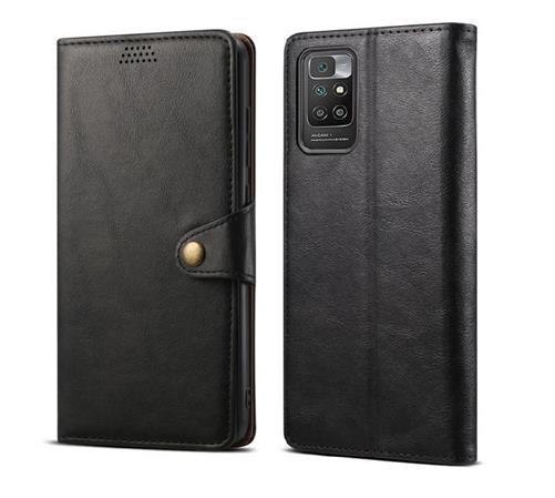 Lenuo Leather flipové pouzdro, obal, kryt pro Xiaomi Redmi 10, černá