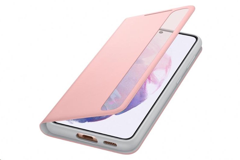Flipové pouzdro, obal, kryt na Samsung Galaxy S21, Clear View EF-ZG991CPE, růžová