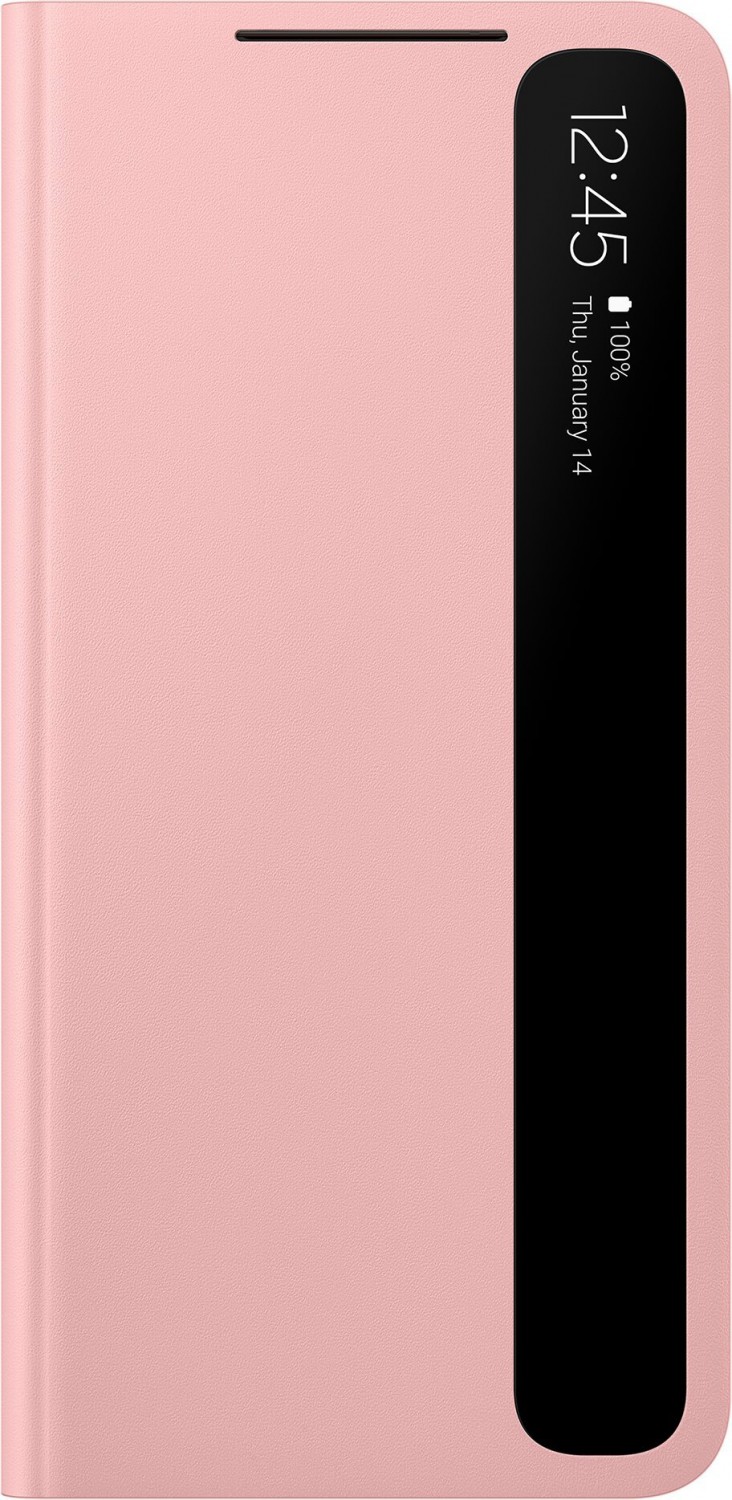 Flipové pouzdro, obal, kryt na Samsung Galaxy S21+, Clear View EF-ZG996CPE, růžová