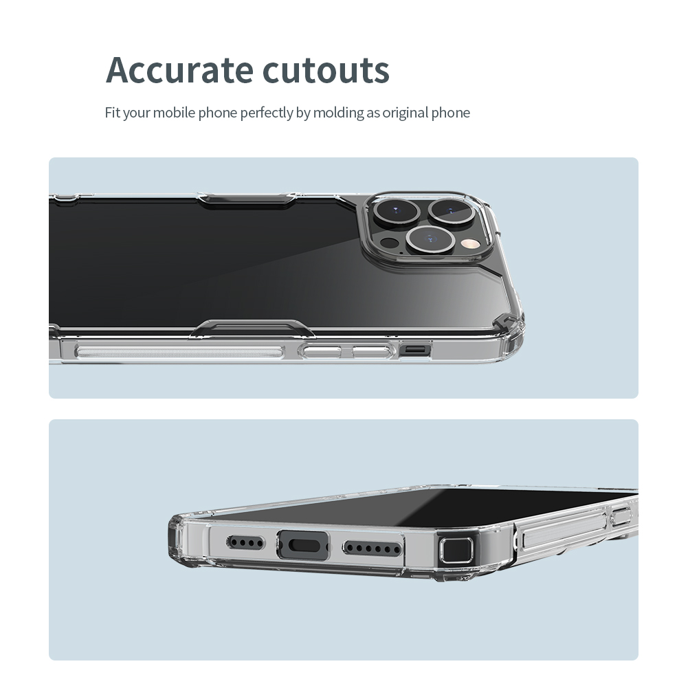Ochranný kryt Nillkin Nature TPU PRO pro Apple iPhone 13 Pro Max, transparentní