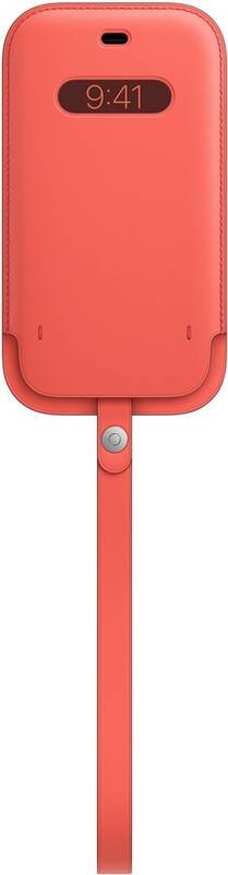 Levně Apple MagSafe Leather Sleeve ochranný kryt MHYA3ZM/A pro Apple iPhone 12/12 Pro, pink citrus