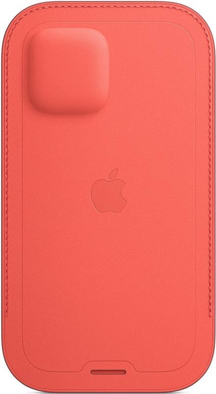 Apple MagSafe Leather Sleeve ochranný kryt MHYA3ZM/A pro Apple iPhone 12/12 Pro, pink citrus
