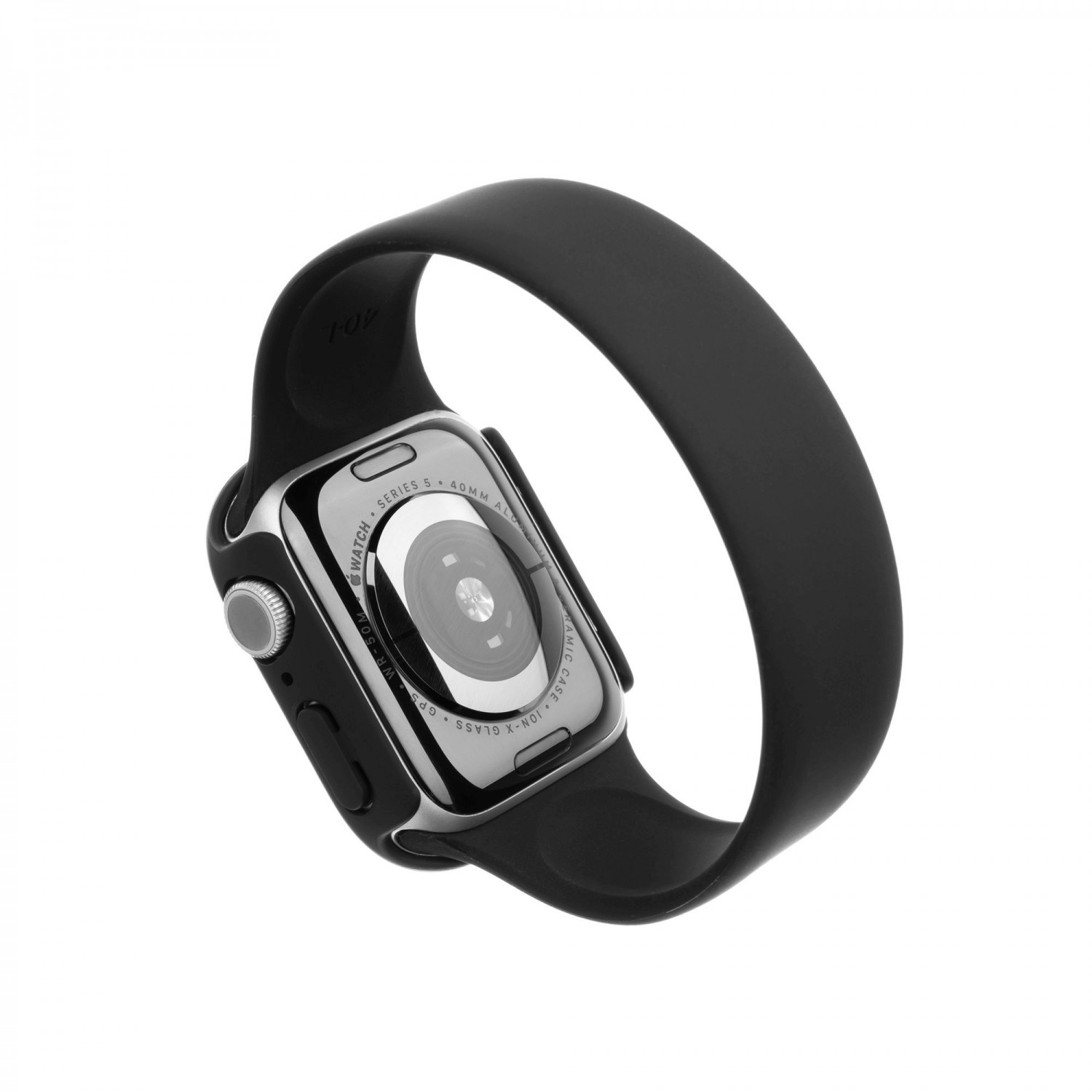 Ochranné pouzdro FIXED Pure+ s tvrzeným sklem pro Apple Watch 44mm, černá