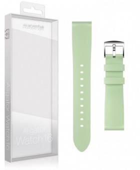 Silikonový řemínek ALIGATOR 16mm, pistáciová