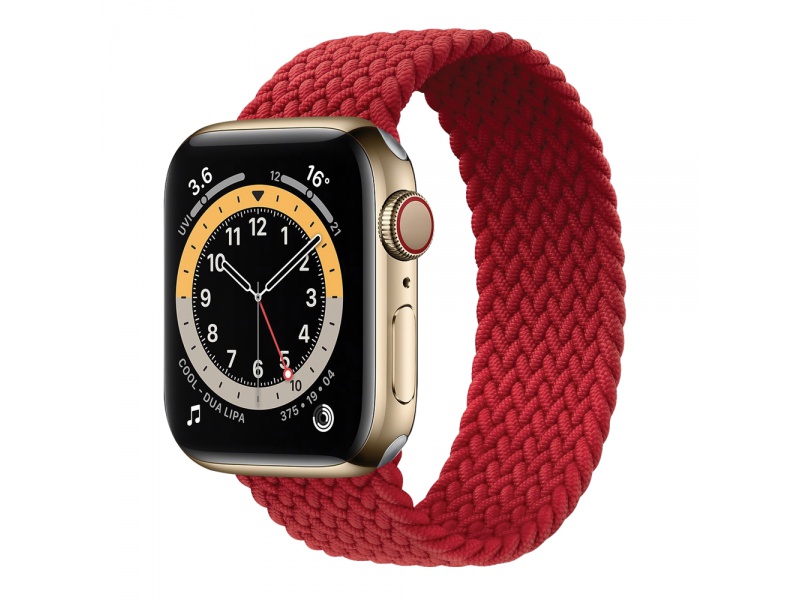 Řemínek COTEetCI Nylon Braided Band 145mm, pro Apple Watch 42 / 44mm, red