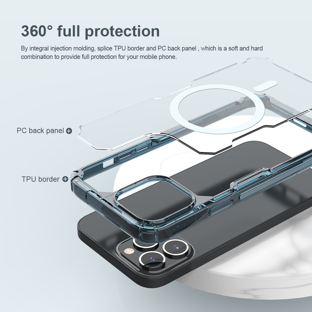 Ochranný kryt Nillkin Nature TPU PRO Magnetic pro Apple iPhone 13 Pro Max, modrá